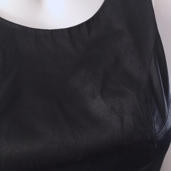 Club Monaco Black Satin Drop Waist Sheath Dress - Picture 7 of 7